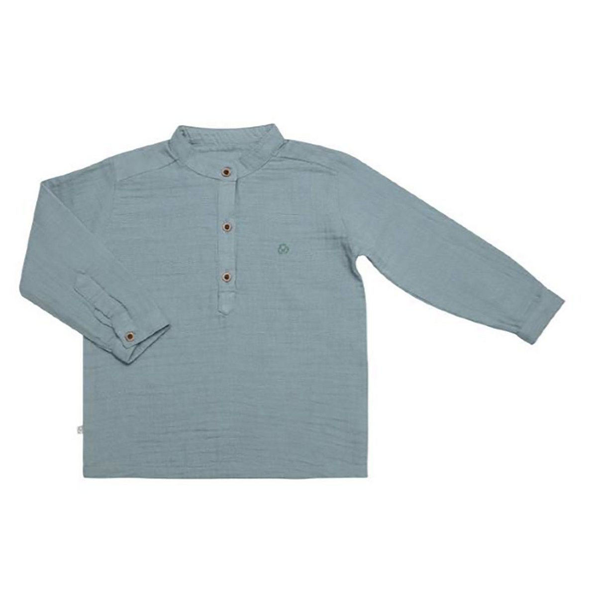 OrganicEra Baby-Shirt aus Bio-Musselin, Aqua