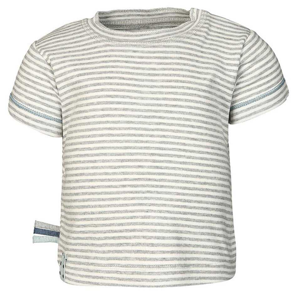 OrganicEra Organic Baby S/S T-Shirt, Grau gestreift