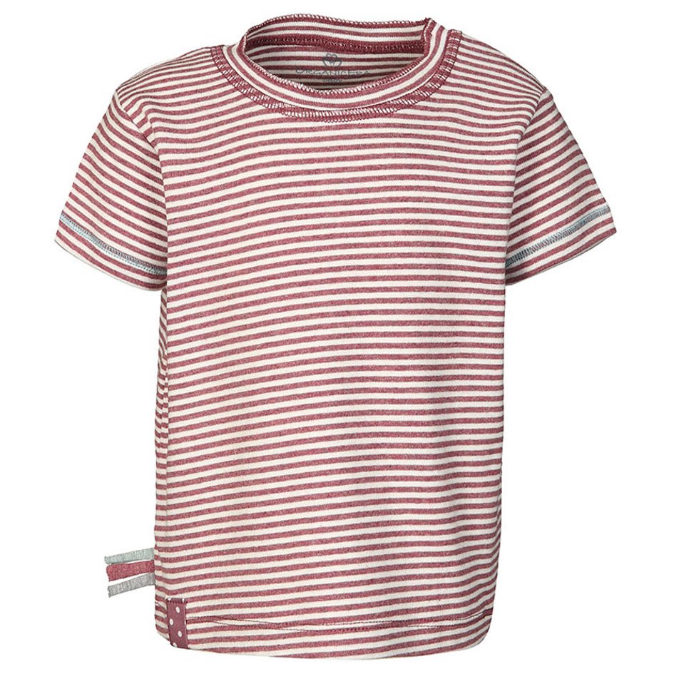 OrganicEra Organic Baby S/S T-Shirt, Bordeaux gestreift