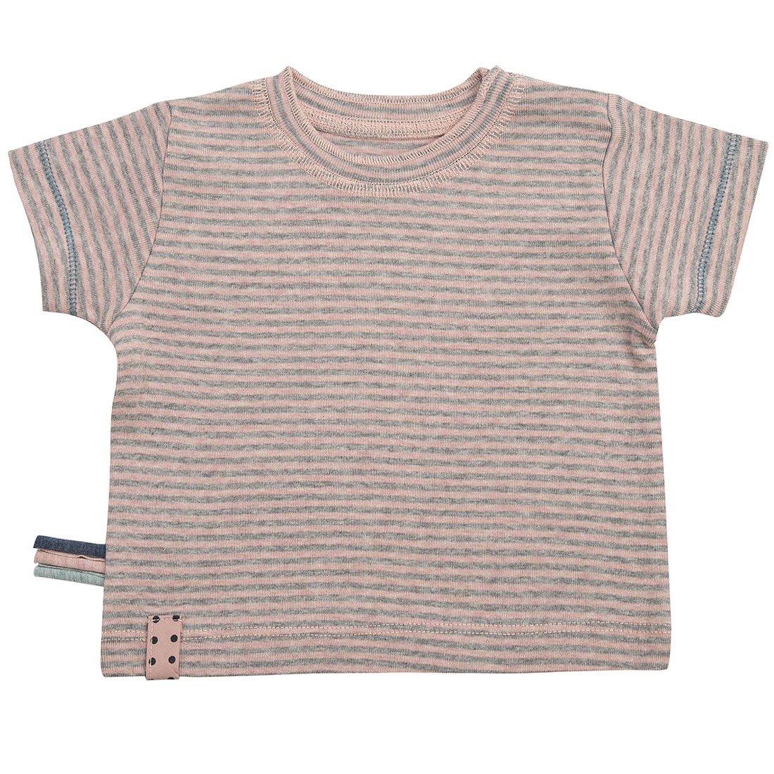 OrganicEra Organic Baby S/S T-Shirt, Rosa gestreift