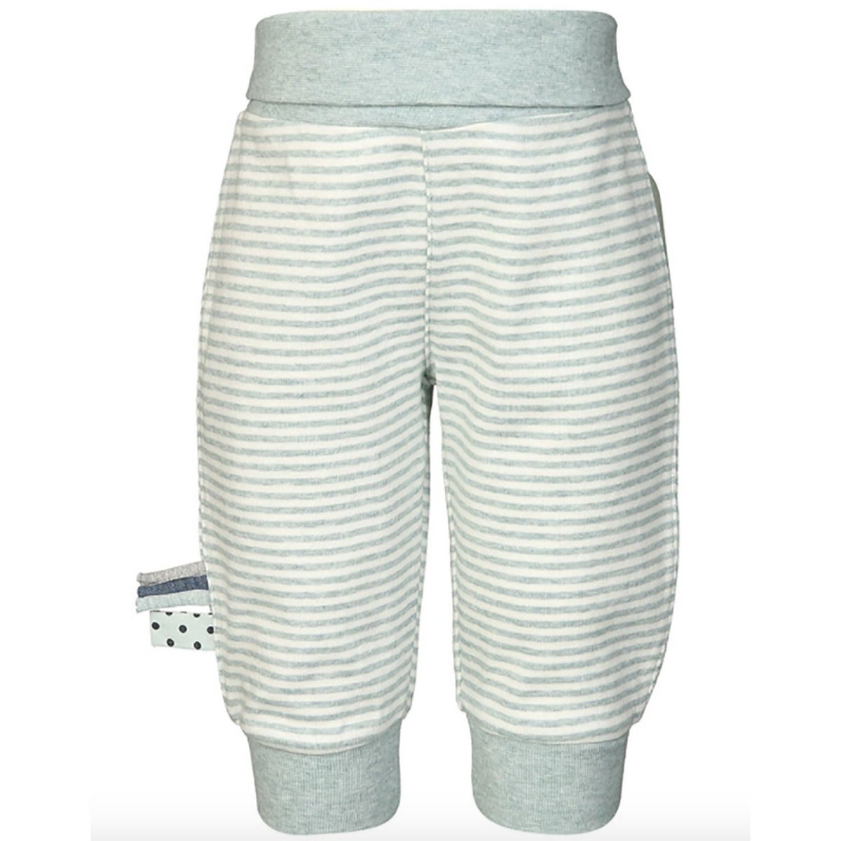 OrganicEra Organic Babyhose mit Gummiband, Aqua Striped