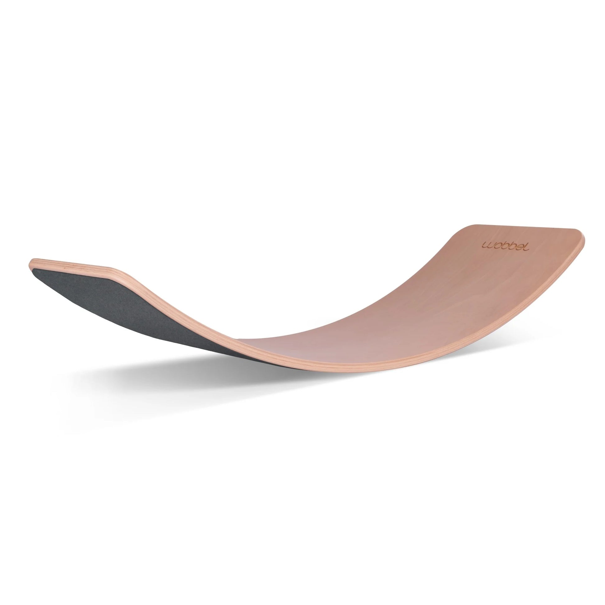 Designer Wobbel XL Board mit eleganter schwarzer Filzunterlage, fördert Gleichgewichtssinn und körperliche Fitness in jedem Alter.