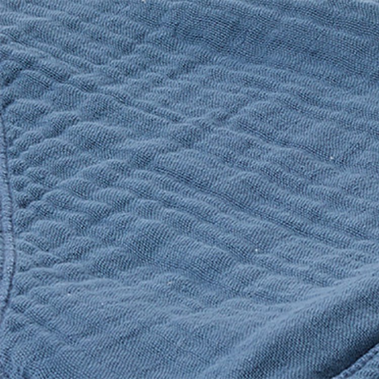 OrganicEra Bio-Musselin-Baby-Kapuzenhandtuch, Indigo
