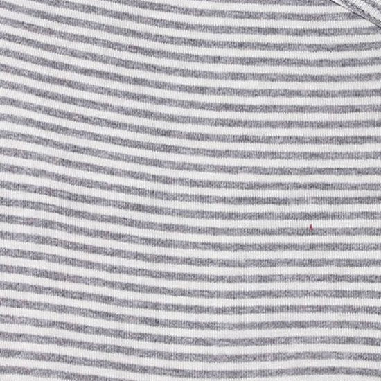 OrganicEra Organic Baby L/S Kimono-Body, Grau gestreift