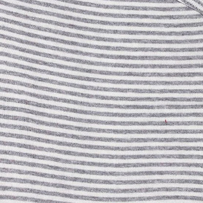 OrganicEra Organic Baby L/S Kimono-Body, Grau gestreift