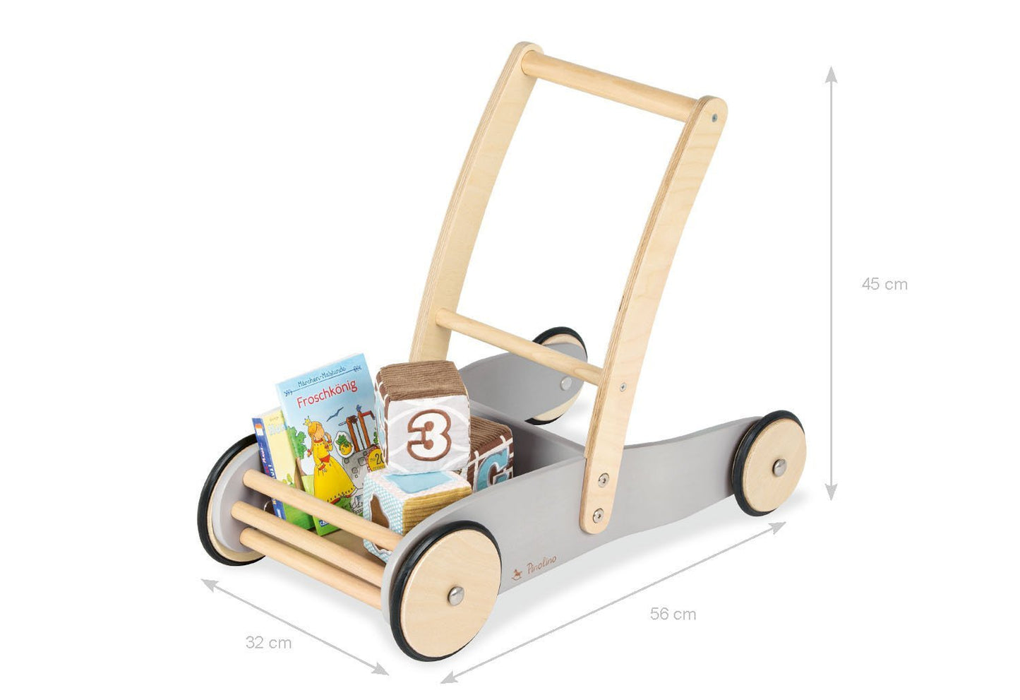 Lernlauflernwagen 'Uli', grau