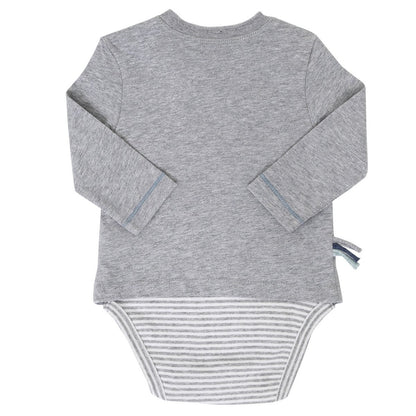 OrganicEra Organic Baby L/S T-Shirt-Body, Grau