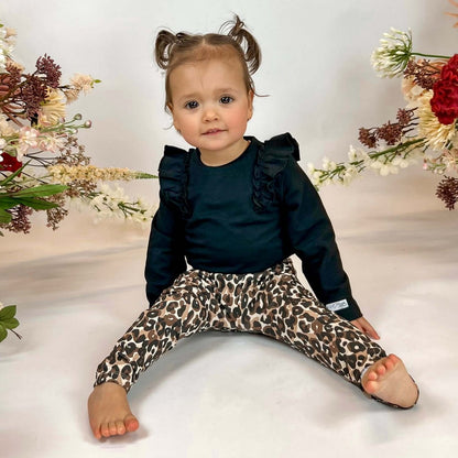 May Mays | Rosie-Shirt | Schwarze Rüschen | Baby-Mädchen