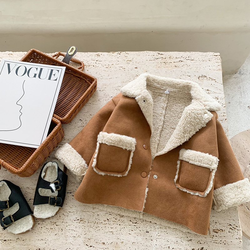 Annie & Charles® Kinder Lammfell Jacke
