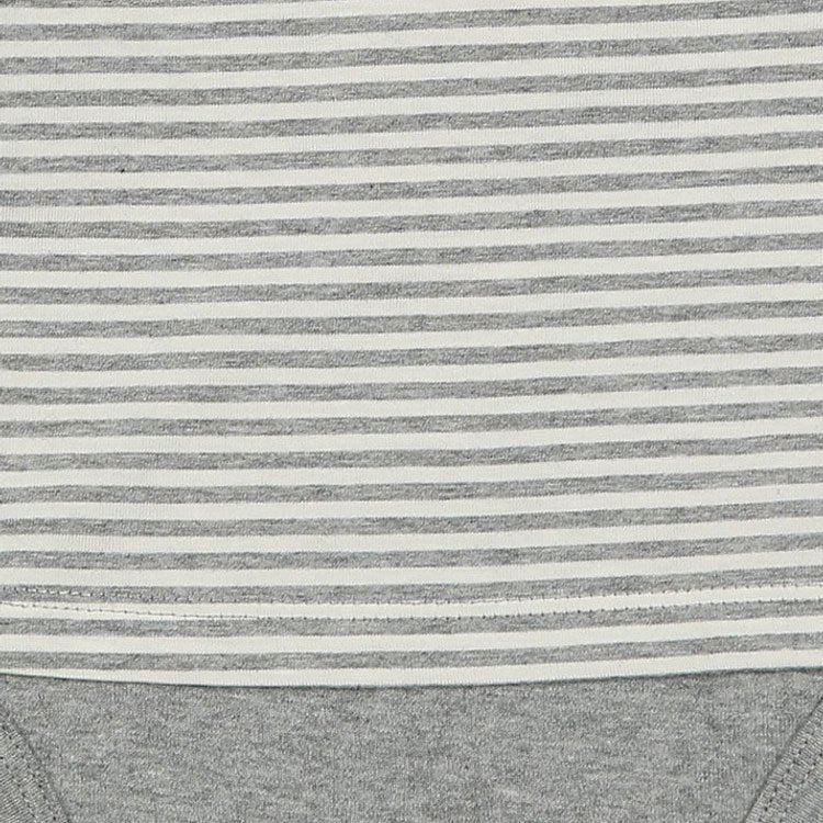 OrganicEra Organic Baby S/S T-Shirt Body, Grau gestreift