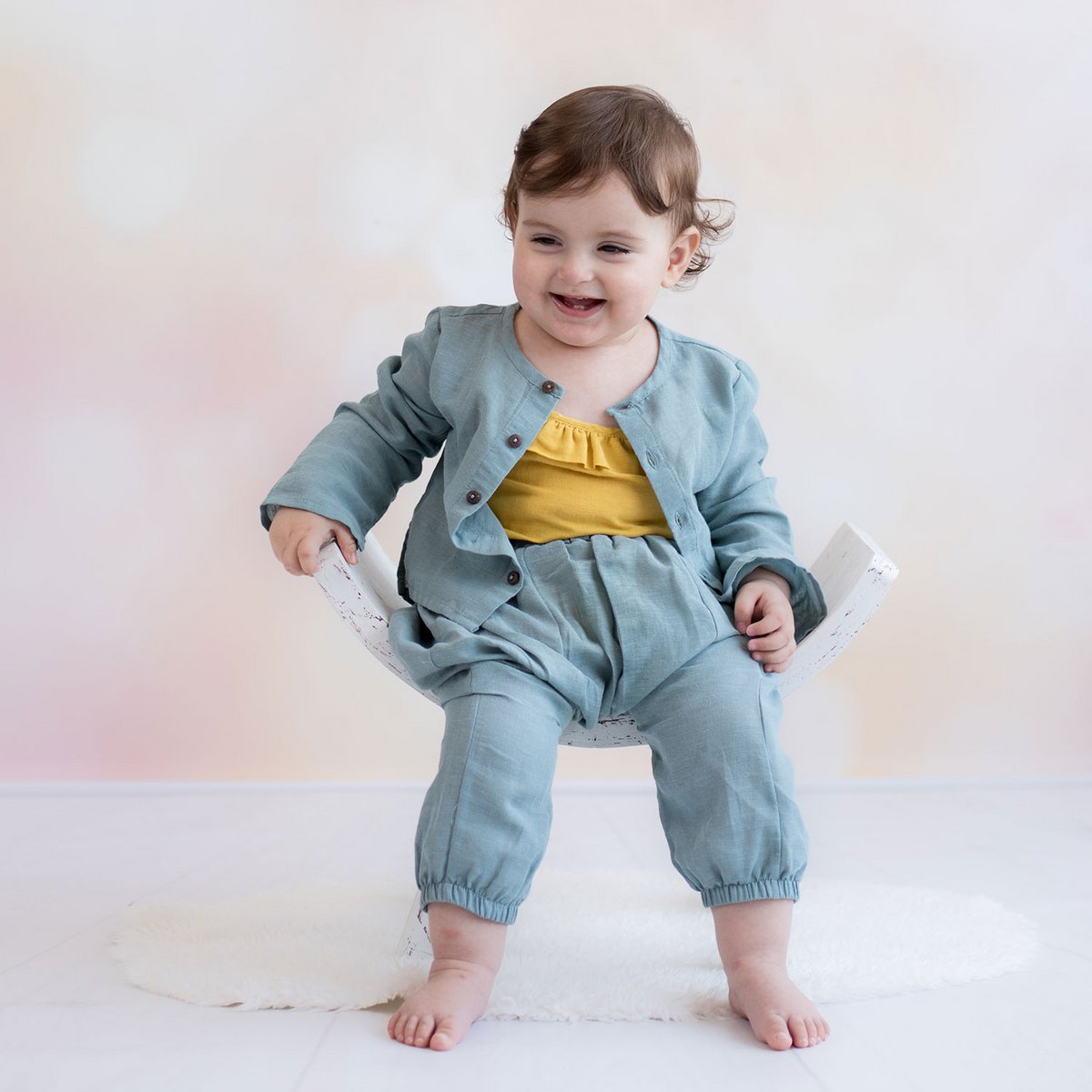 OrganicEra Bio-Hanf-Babyjacke, Blau
