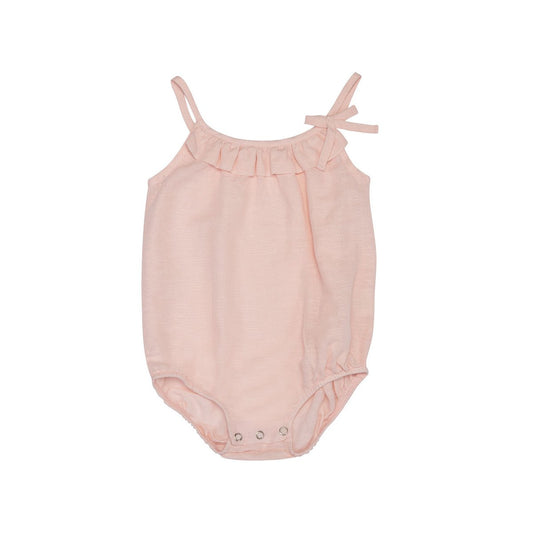 OrganicEra Bio-Hanf-Baby-Body mit Rüschen, Rose