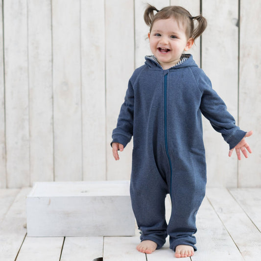 OrganicEra Organic Baby Overall mit Reißverschluss, Indigo