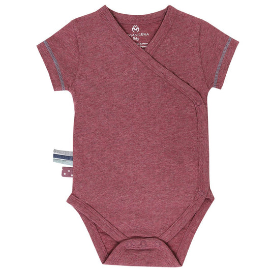 OrganicEra Organic Baby S/S Kimono-Body, Bordeaux