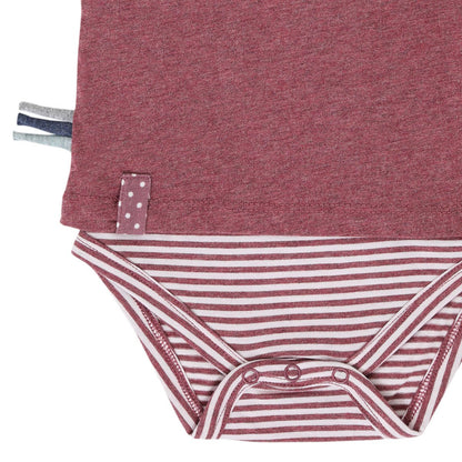 OrganicEra Organic Baby S/S T-Shirt Body, Bordeaux