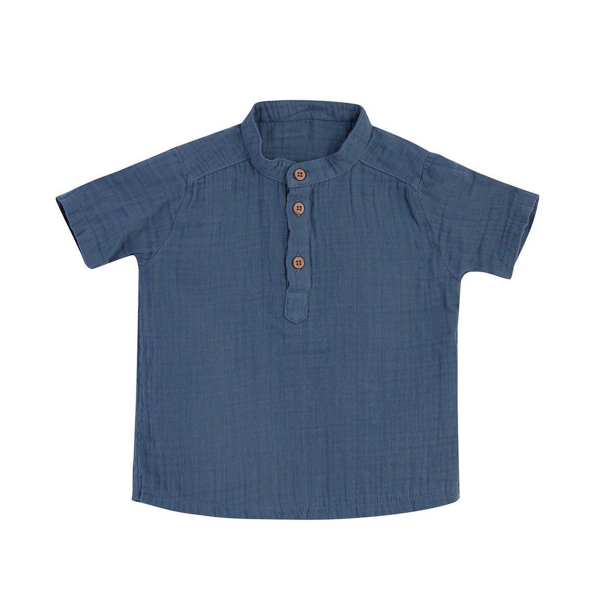 OrganicEra Bio-Musselin-Hemd, Indigo
