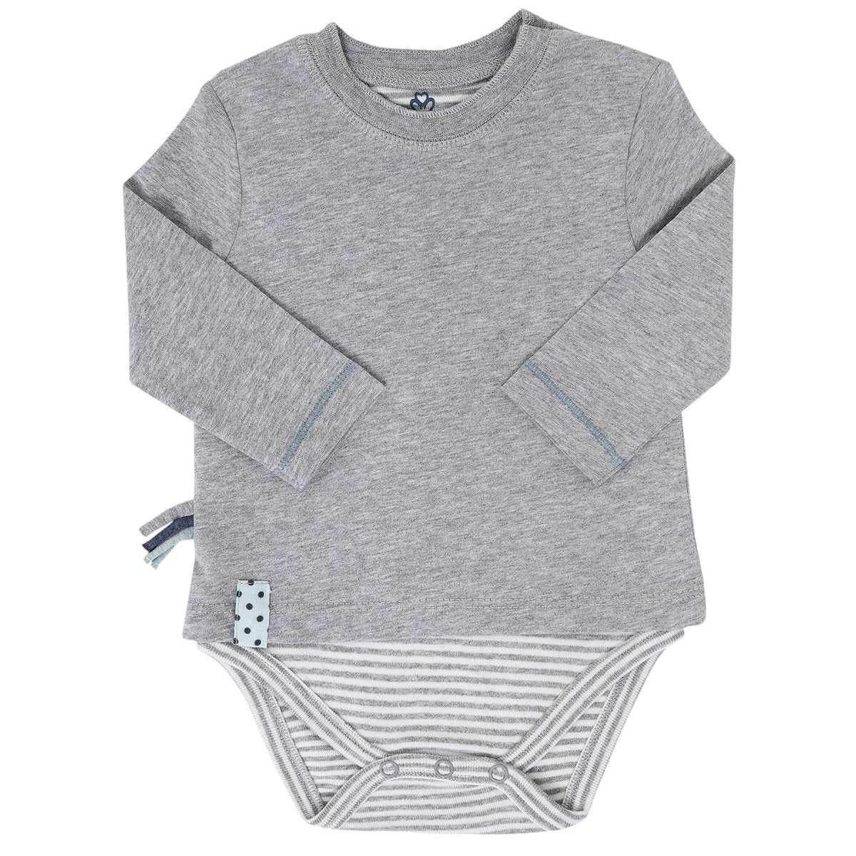 OrganicEra Organic Baby L/S T-Shirt-Body, Grau