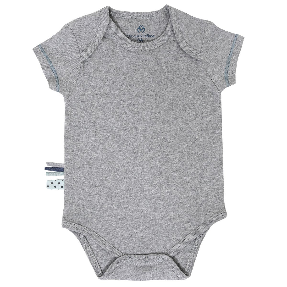 OrganicEra Organic Baby S/S Body, Grau
