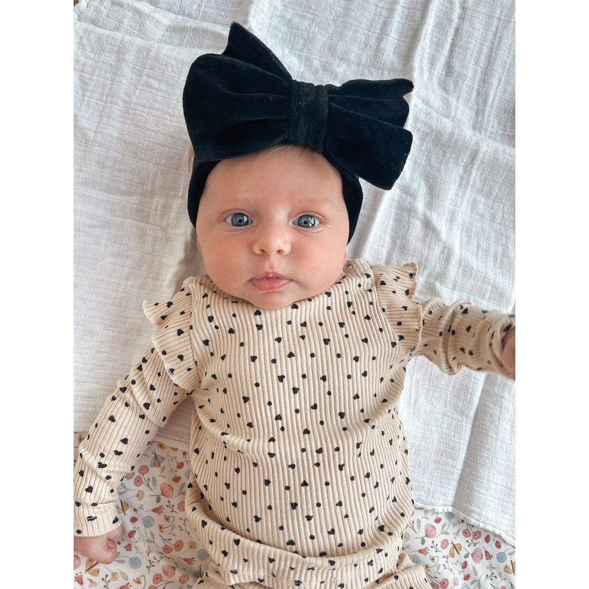 May Mays | Livia Haarband | Samtschleife Schwarz | 0-4 Jahre