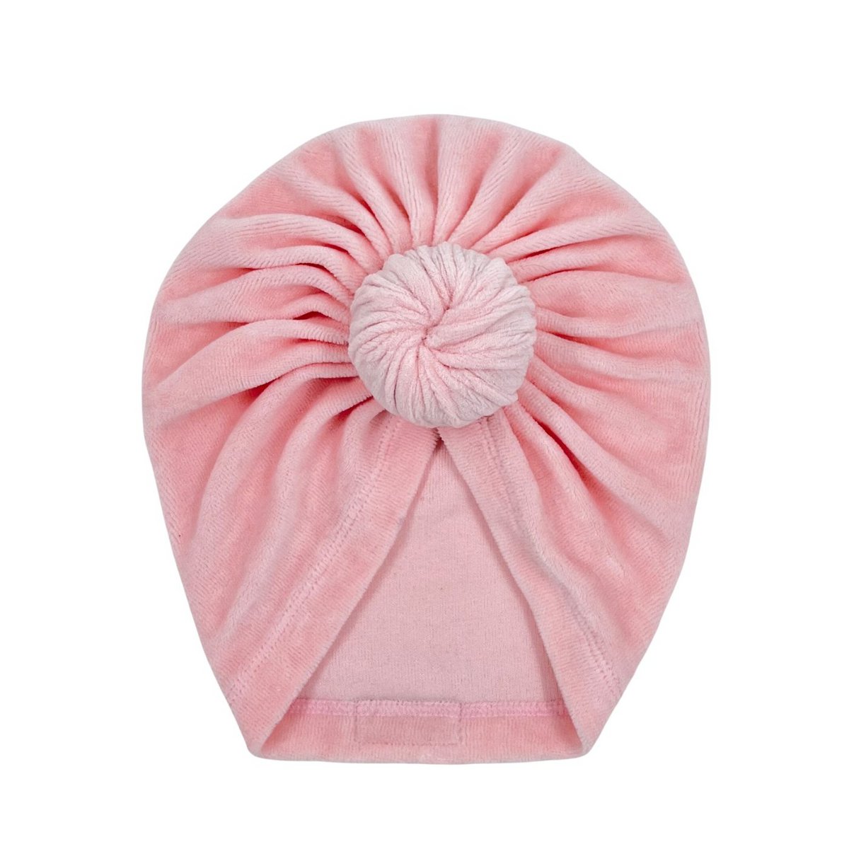 May Mays | Mae Babymütze | Turban Samt Rosa | 0-2 Jahre