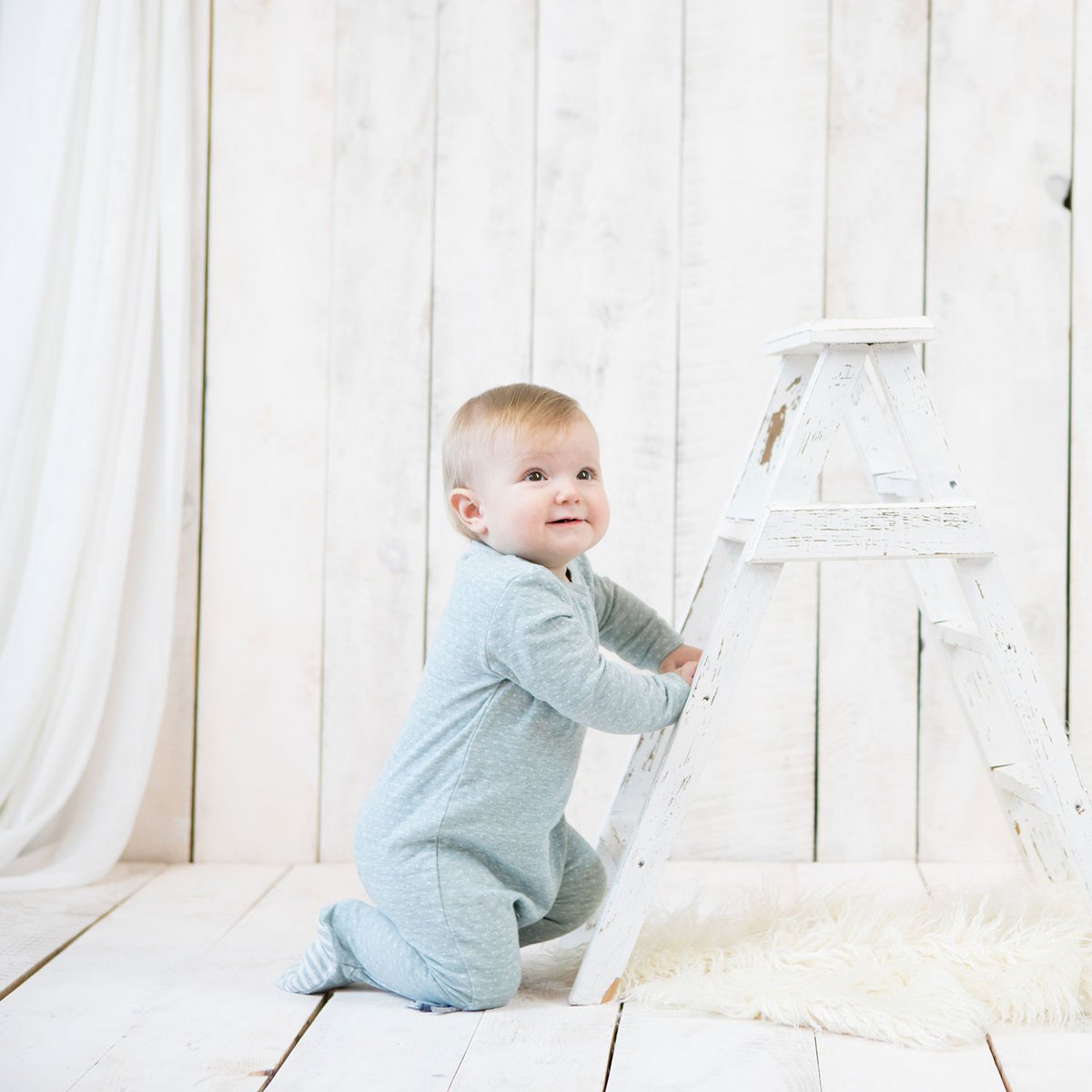 OrganicEra Bio-Schlafanzug mit Babyfüßen, Aqua