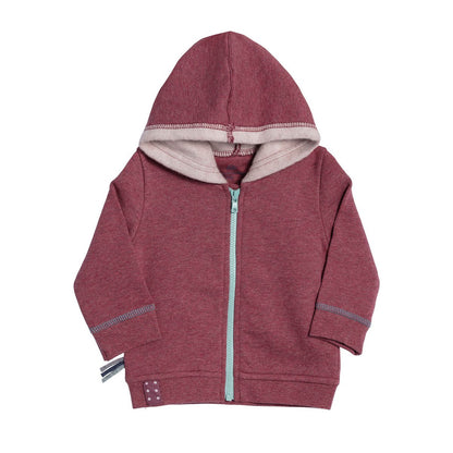 OrganicEra Organic Baby Kapuzenjacke, Bordeaux