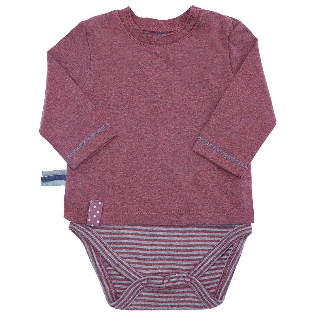 OrganicEra Organic Baby L/S T-Shirt Body, Bordeaux