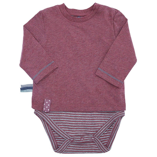 OrganicEra Organic Baby L/S T-Shirt Body, Bordeaux