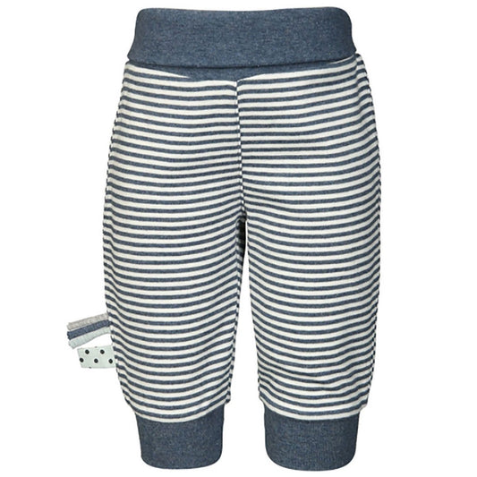 OrganicEra Bio-Babyhose mit Gummiband, Indigo gestreift
