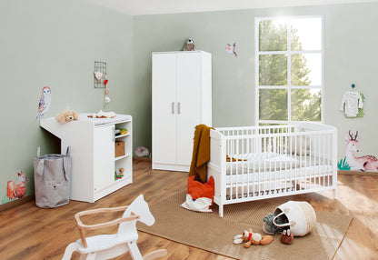 Kinderzimmer 'Viktoria'3-teilig: Kinderbett, Wickelkommode, 2-türiger Kleiderschrank