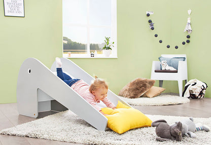 Indoor-Rutsche 'Lotta', grau/weiß