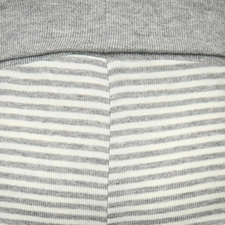 OrganicEra Organic Babyhose mit Gummizug, Grau gestreift