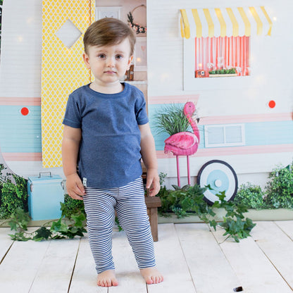 OrganicEra Bio-Baby-Leggings, Indigo gestreift