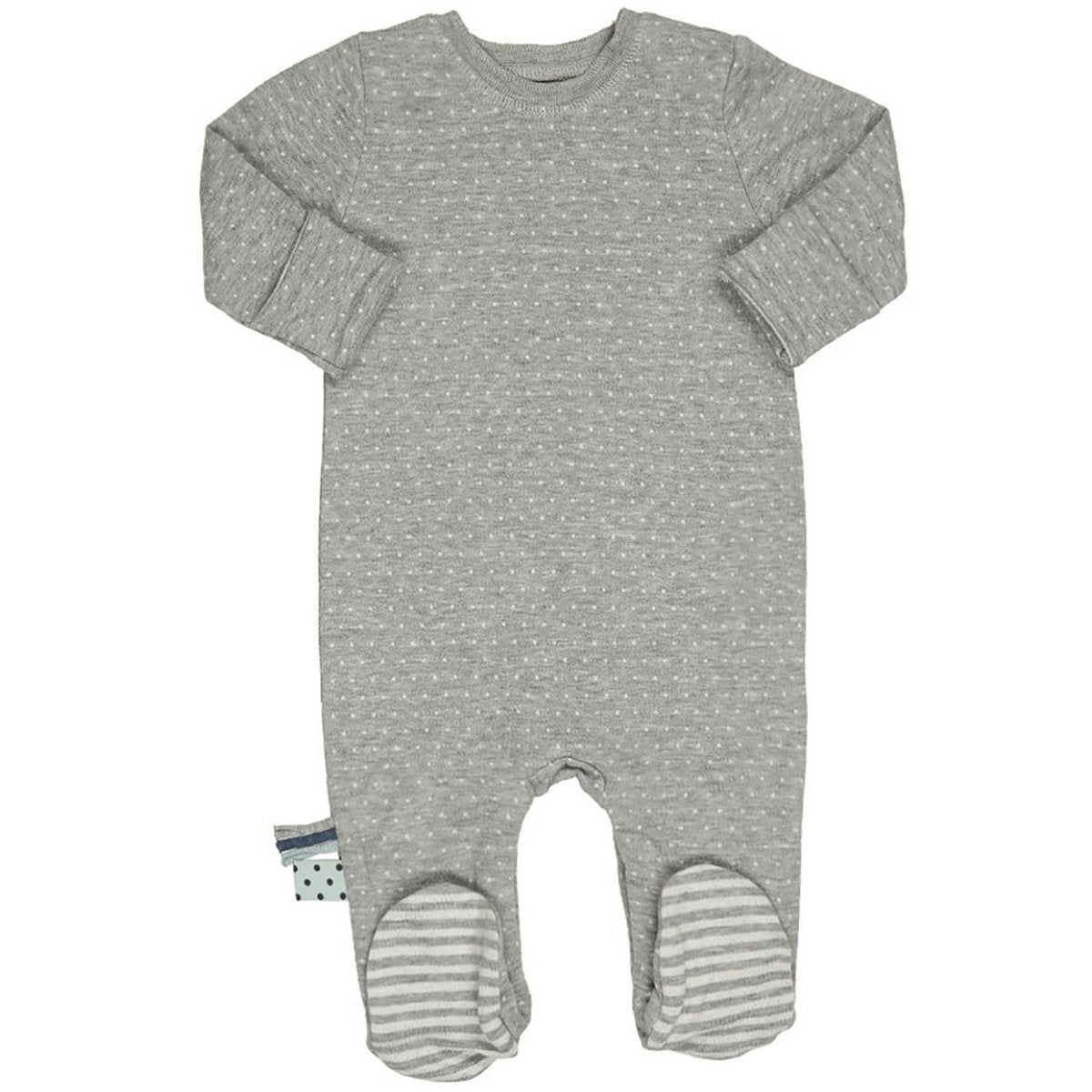 OrganicEra Bio-Schlafanzug mit Babyfüßen, Grau