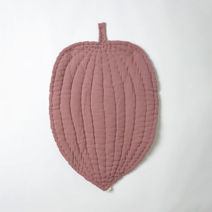 OrganicEra Organic Musselin- Leaf Mat- Padded, Dusty Rose