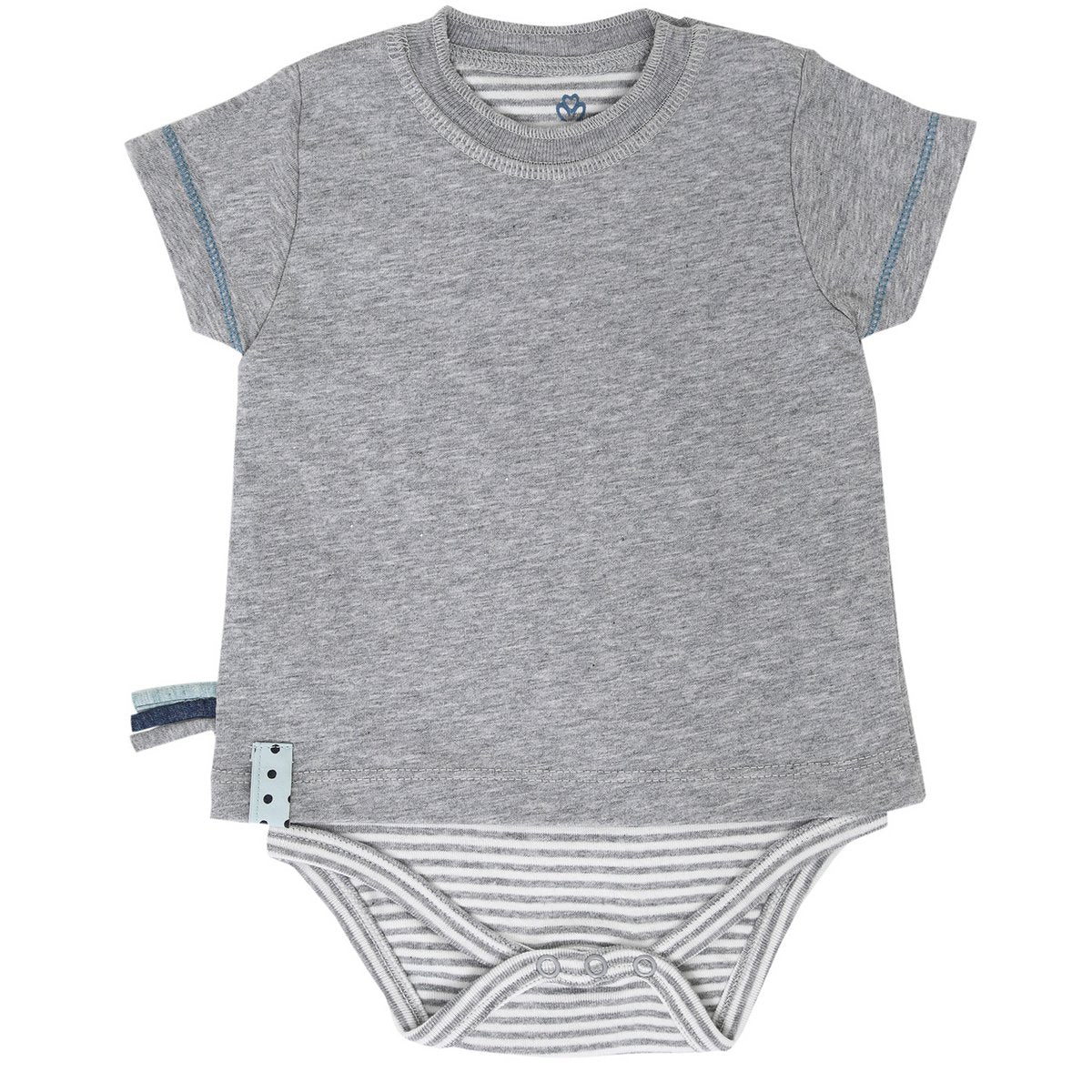 OrganicEra Organic Baby S/S T-Shirt-Body, Grau