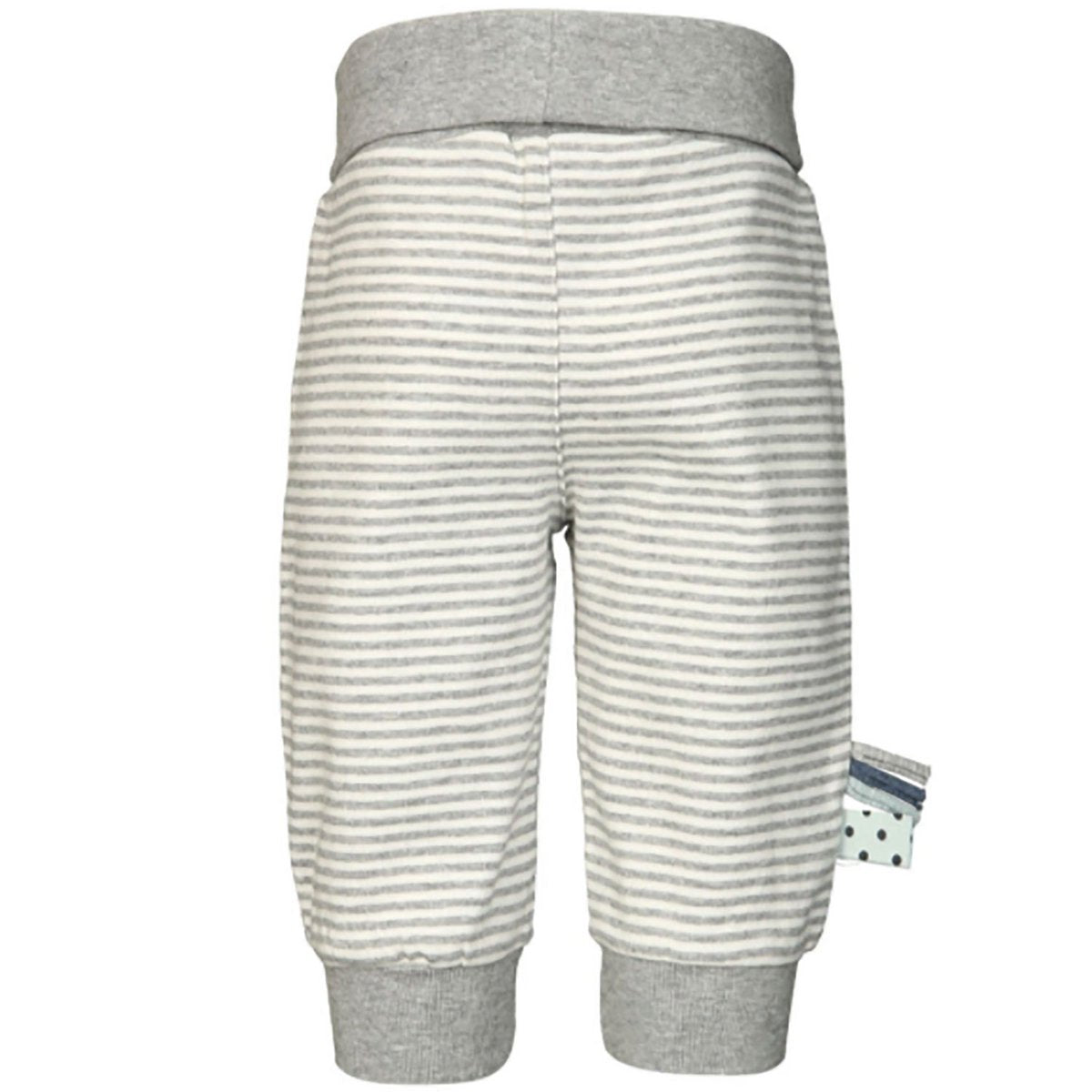 OrganicEra Organic Babyhose mit Gummizug, Grau gestreift