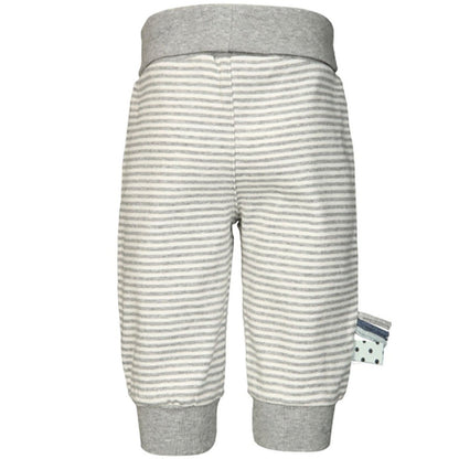 OrganicEra Organic Babyhose mit Gummizug, Grau gestreift