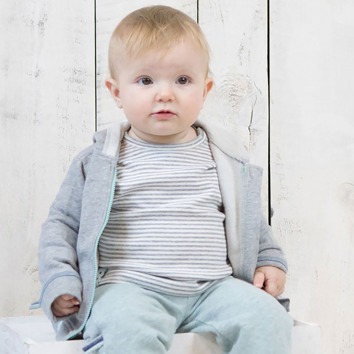 OrganicEra Organic Baby Kapuzenjacke, Grau