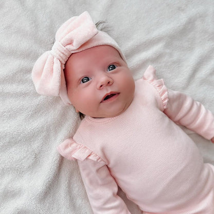 May Mays | Livia Haarband | Samtschleife Rosa | 0-4 Jahre