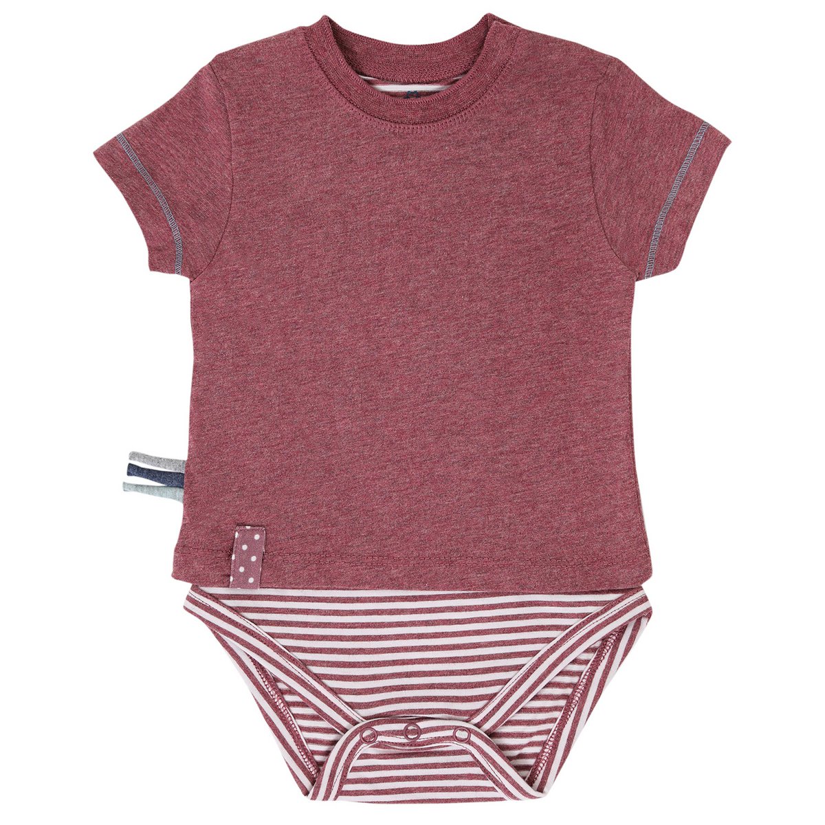 OrganicEra Organic Baby S/S T-Shirt Body, Bordeaux