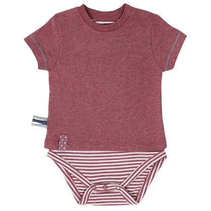 OrganicEra Organic Baby S/S T-Shirt Body, Bordeaux