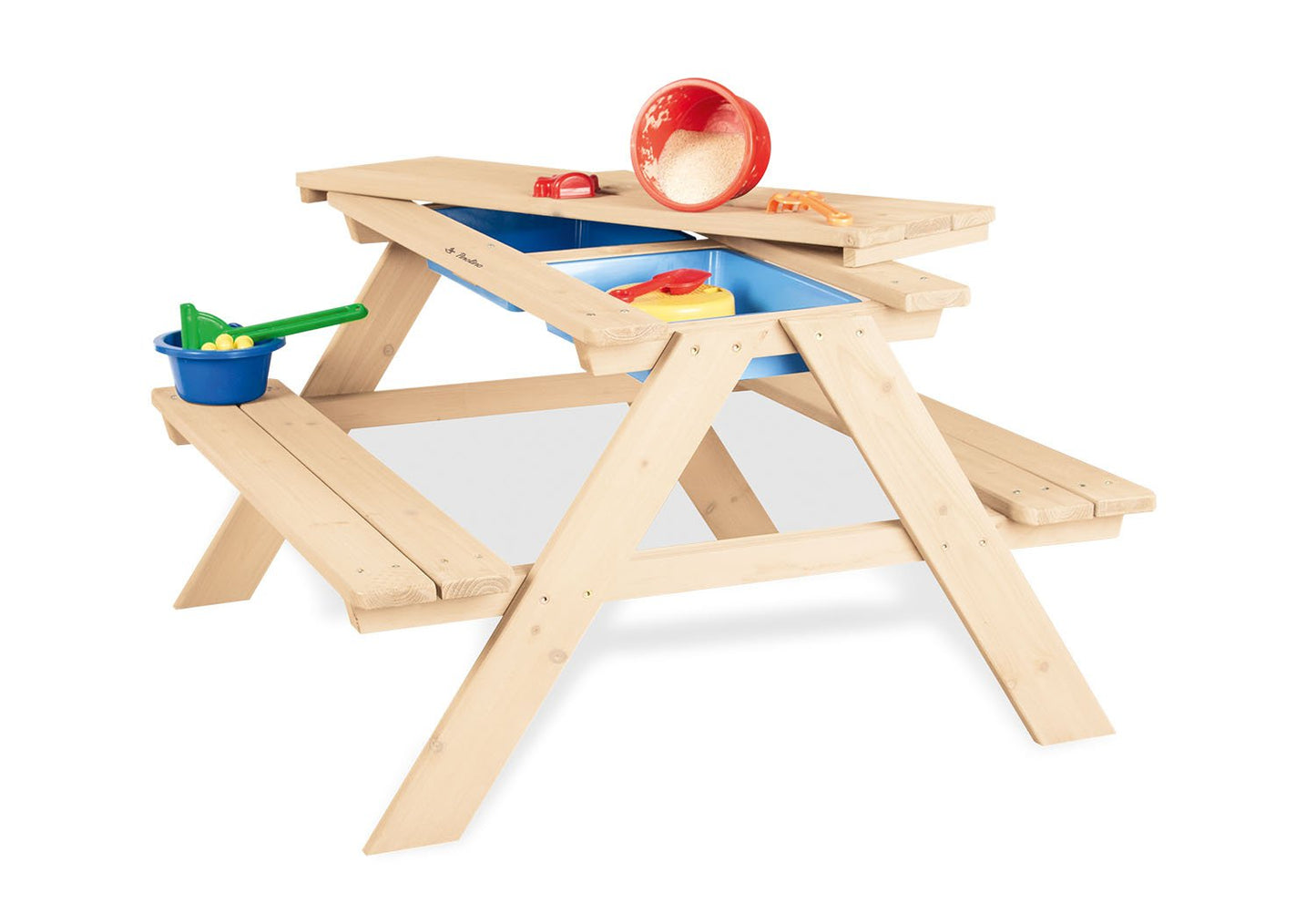 Kinder-Picknickbank 'Matsch-Nicki für 4', natur