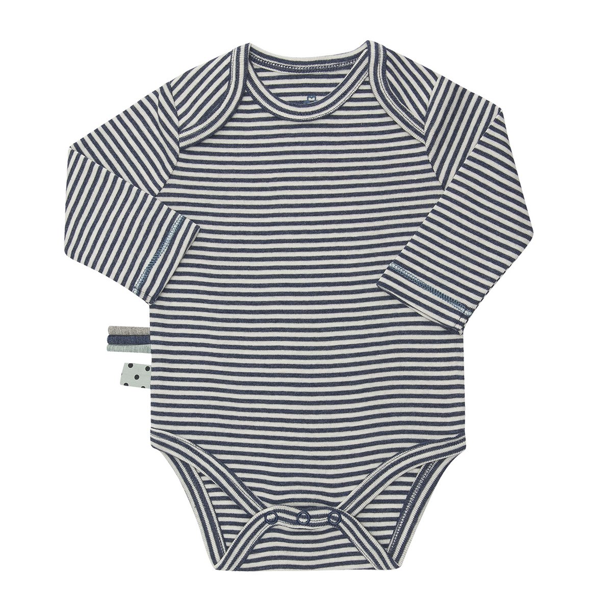 OrganicEra Organic Baby L/S Bodysuit, Indigo gestreift