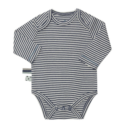 OrganicEra Organic Baby L/S Bodysuit, Indigo gestreift