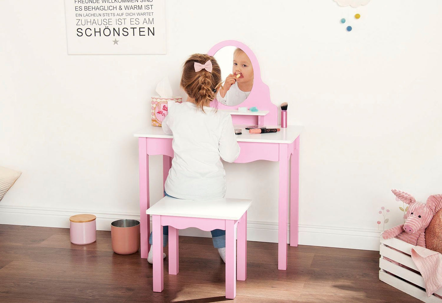 Kinder Schminktisch 'Jasmin', inkl. Schemel