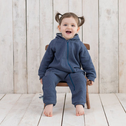 OrganicEra Organic Baby Overall mit Reißverschluss, Indigo