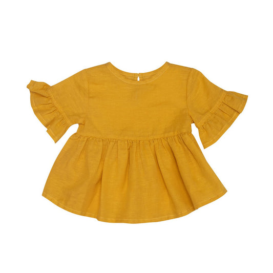 OrganicEra Bio-Hanf-Babybluse, Senf
