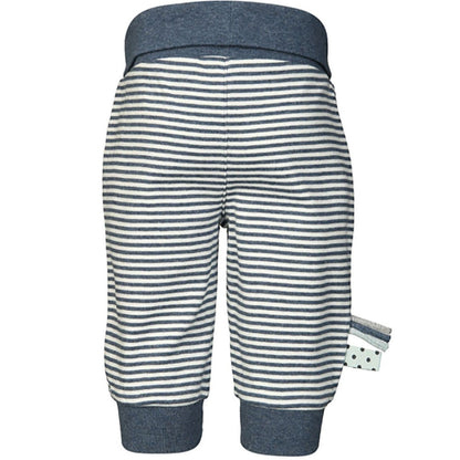OrganicEra Bio-Babyhose mit Gummiband, Indigo gestreift