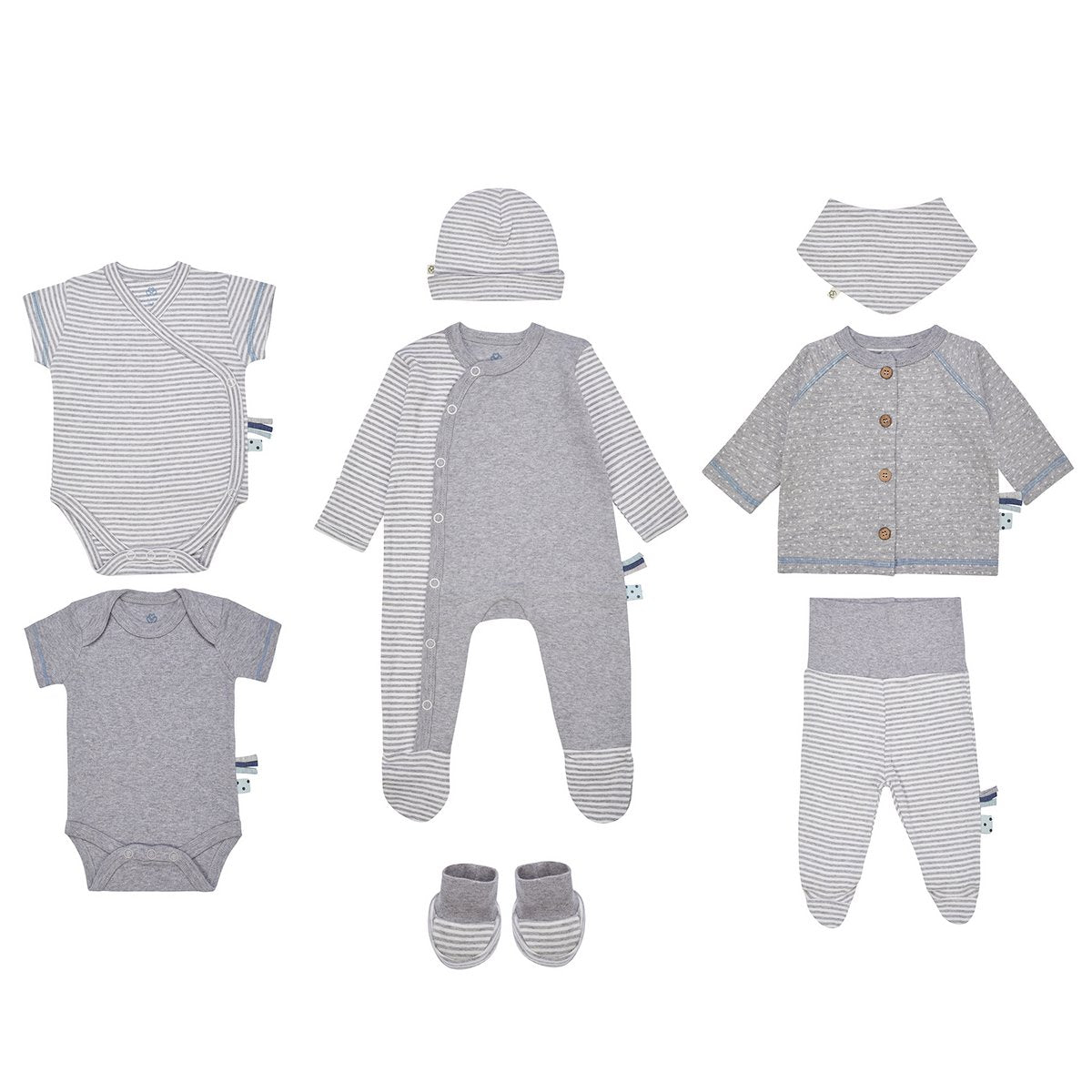 OrganicEra Organic 9-teiliges Neugeborenen-Set, Grau